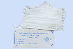 Mundschutzmasken mit Spritzschutz made in Germany - geprüft nach DIN EN 14683 Typ I